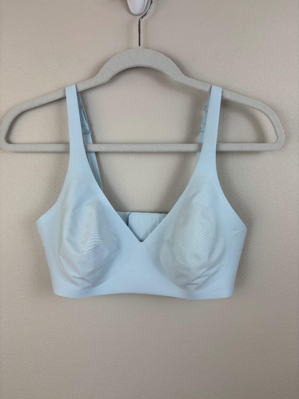 Bombas No Show Plunge Bralette in Seabreeze - Size Large
